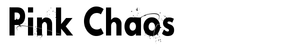 Pink Chaos font preview